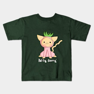 Kitty Berry Dark Theme Kids T-Shirt